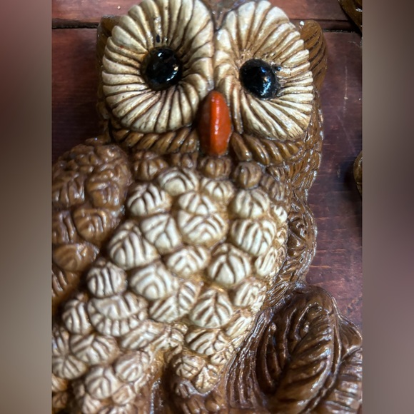 🦉 Vintage 1970s MCM Homco Foam Owls Set of Two - Picture 4 of 5